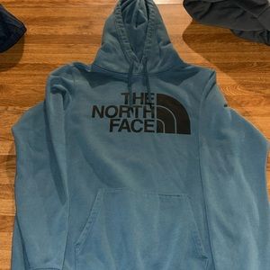 Men’s teal/ blue North Face drawstring hoodie